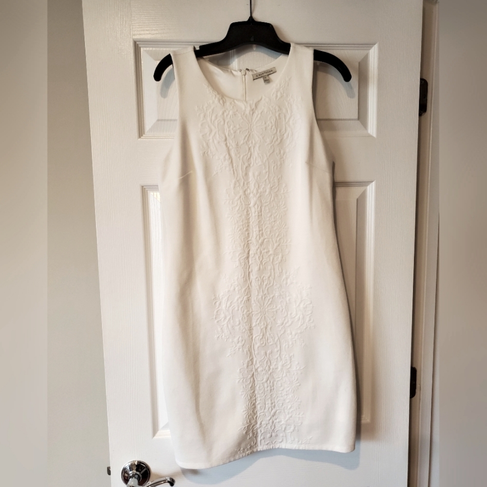 41 Hawthorne white embossed dress